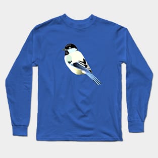 Fun little chickadee bird with 4 stylized options Long Sleeve T-Shirt